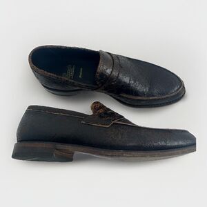 Allen Edmonds Modesto Loafers Shoes Intentionally Distressed Leather brown 8.5 D